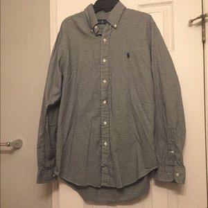 🐎RALPH LAUREN M B&W Houndstooth Dress Shirt